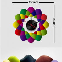 Sticker horloge  arabesques multicolores