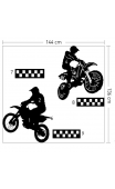 Sticker mural motos trial