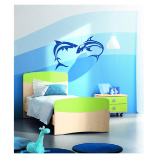  Sticker mural deux requins