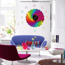 Sticker horloge soleil multicolore