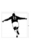 Sticker mural  footballeur